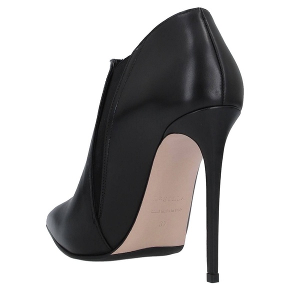 NIB Le Silla Black Leather Booties 38 EU - Picture 3 of 5